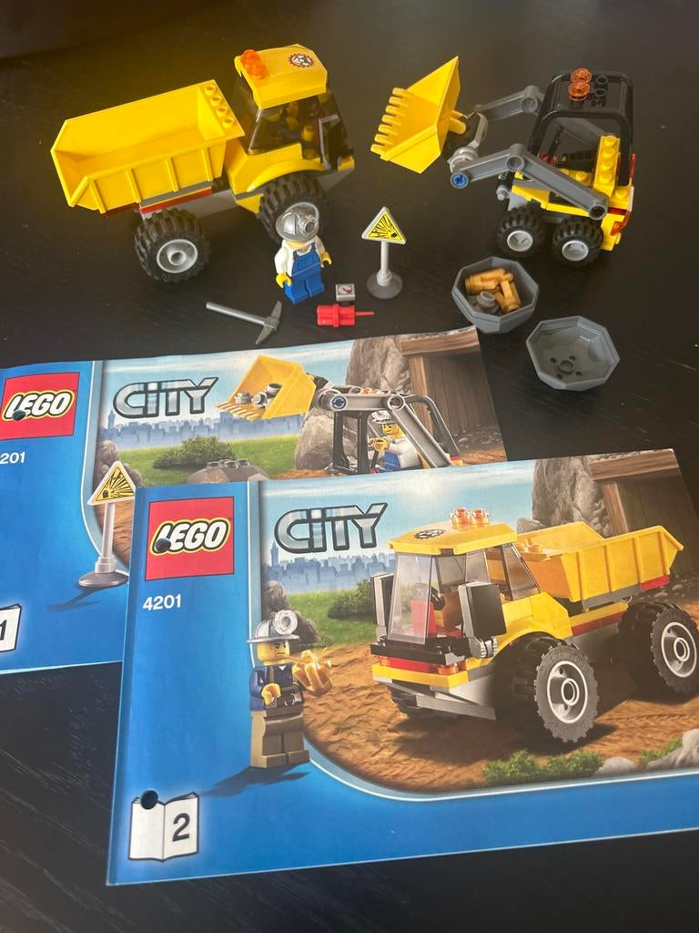 Lego City Mijnvoertuigen Set 4201 met Instructies, Lego, Ophalen of Verzenden, Compleet, Complete set