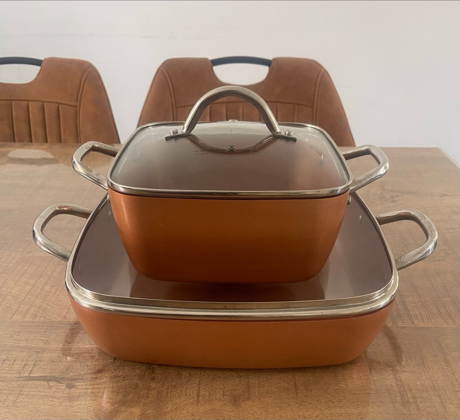 Nieuwe Copper Chef Pannenset - Inductie & Oven Geschikt, Nieuw, Pannenset, Ophalen of Verzenden, Geschikt voor inductie