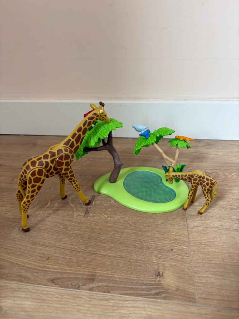 Playmobil Giraffen met waterplaats en vogels, Ophalen of Verzenden, Zo goed als nieuw