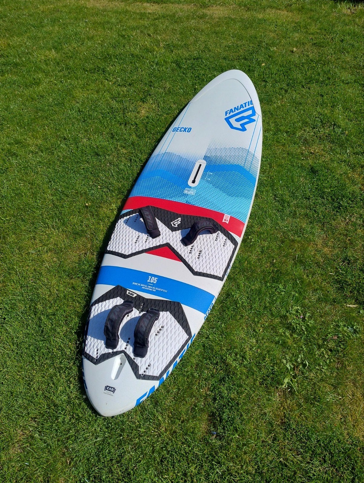 Fanatic gecko 105L windsurfplank, Ophalen, Met voetbanden, Minder dan 250 cm, Fanatic