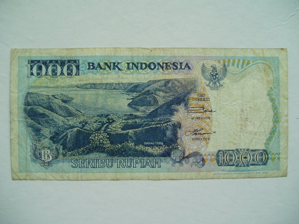 919. Indonesia, 1.000 rupiah 1992(1997) Toba Meer., Verzenden, Zuidoost-Azië, Los biljet