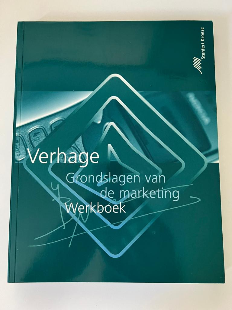 Grondslagen van de marketing Werkboek - Verhage, Ophalen of Verzenden, Gelezen, Economie en Marketing