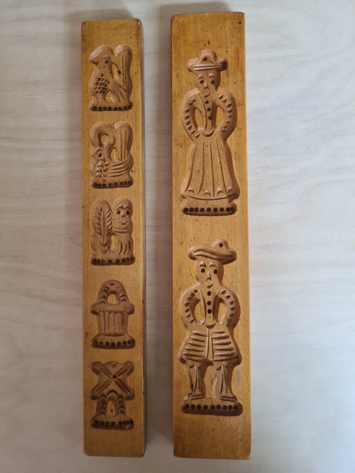 2 Speculaasvormen met Ophanghaakjes, Antiek en Kunst, Ophalen of Verzenden