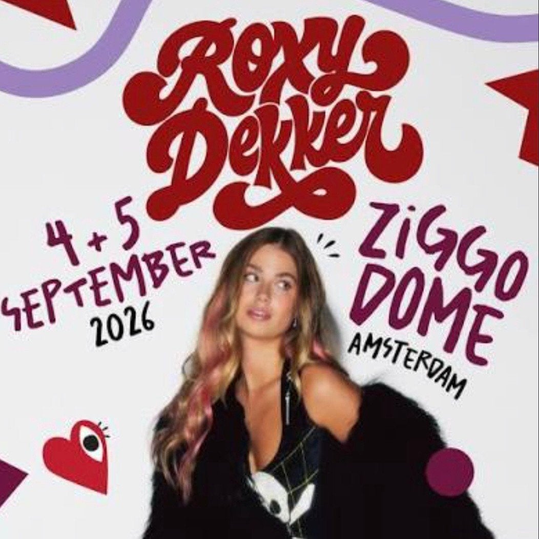 Roxy Dekker vrijdagavond 4 september  2 zitplaatsen 1e rang, Twee personen, September