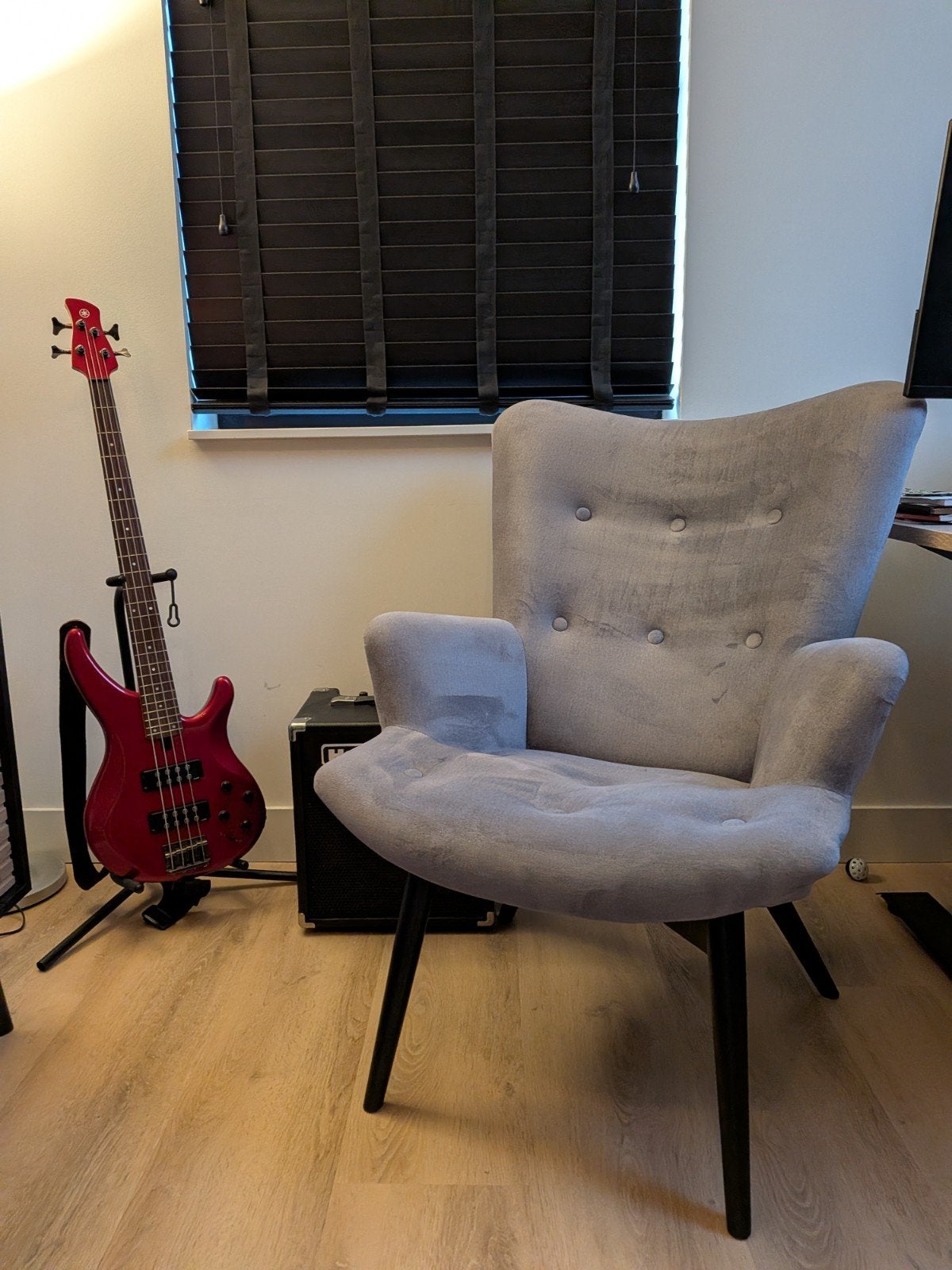 Fauteuil grijs, Ophalen, Zo goed als nieuw, Eén, Stof