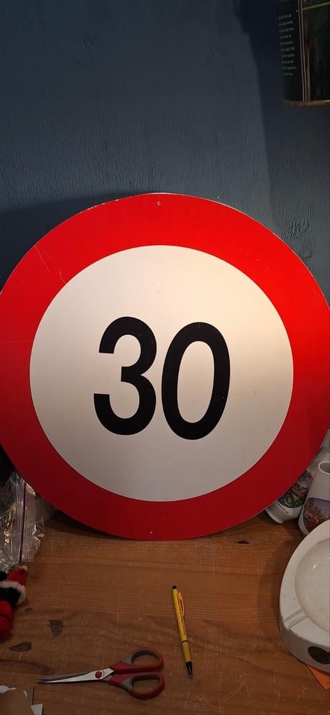 30 bord (17426), Ophalen, Reclamebord, ., Zo goed als nieuw