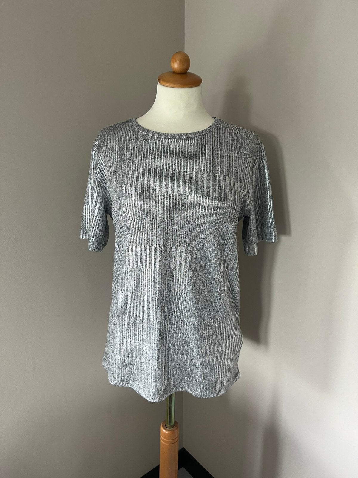 Nieuw! Freequent top zilver mt 38/40, Kleding | Dames, T-shirts, Maat 38/40 (M), Nieuw, Ophalen of Verzenden, Korte mouw