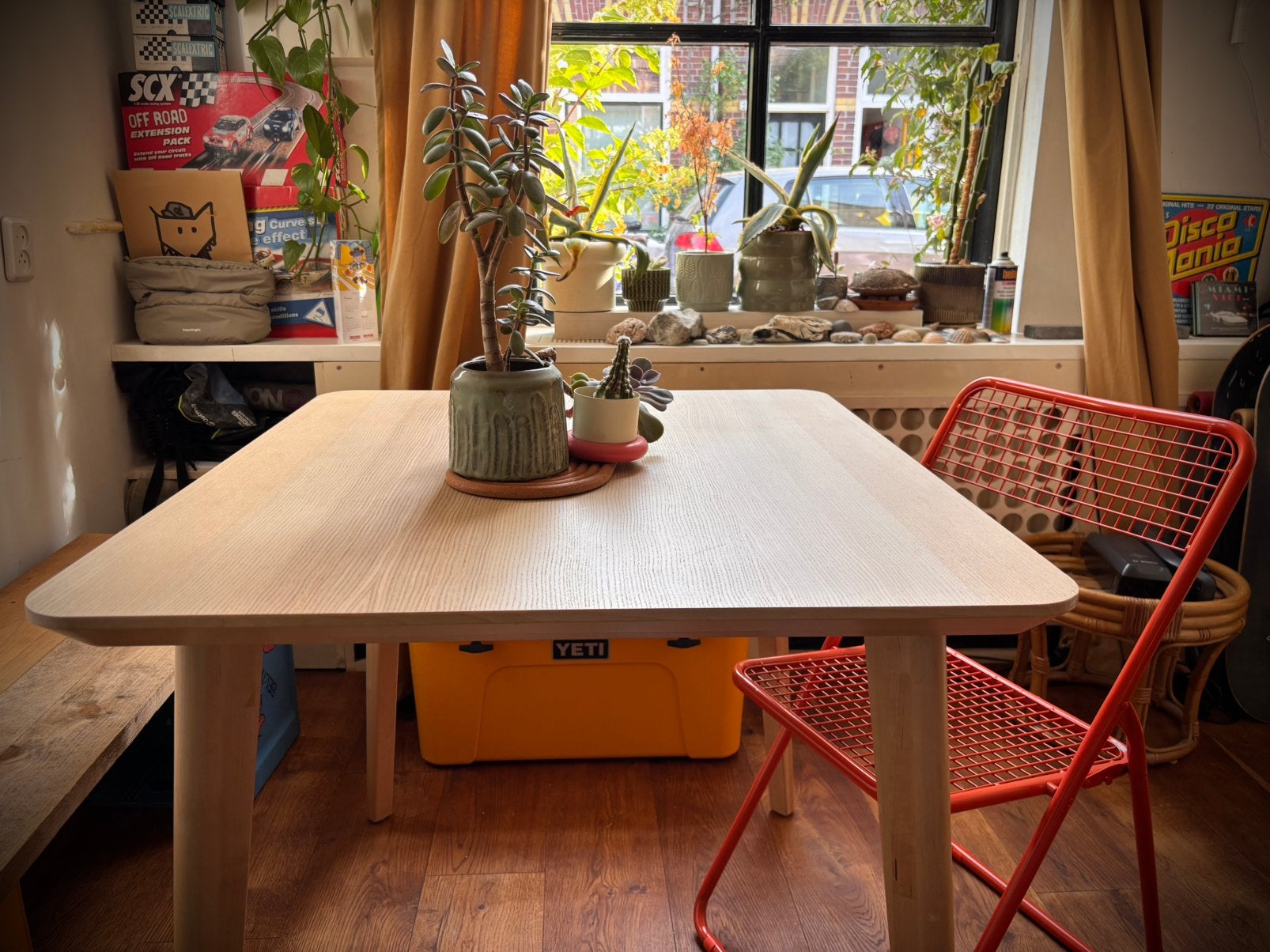 Ikea Lisabo tafel vierkant, Ophalen, Gebruikt, 50 tot 100 cm, Vierkant