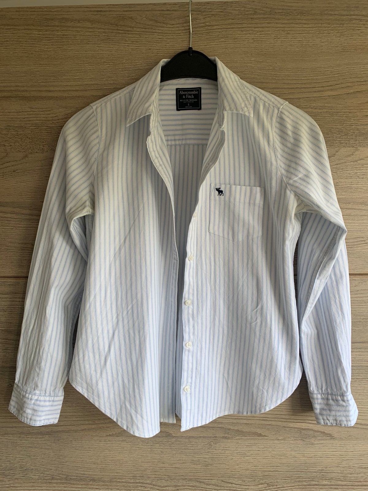 Abercrombie & Fitch streepjes blouse katoen maat s., Ophalen of Verzenden, Gedragen, Maat 36 (S), Wit