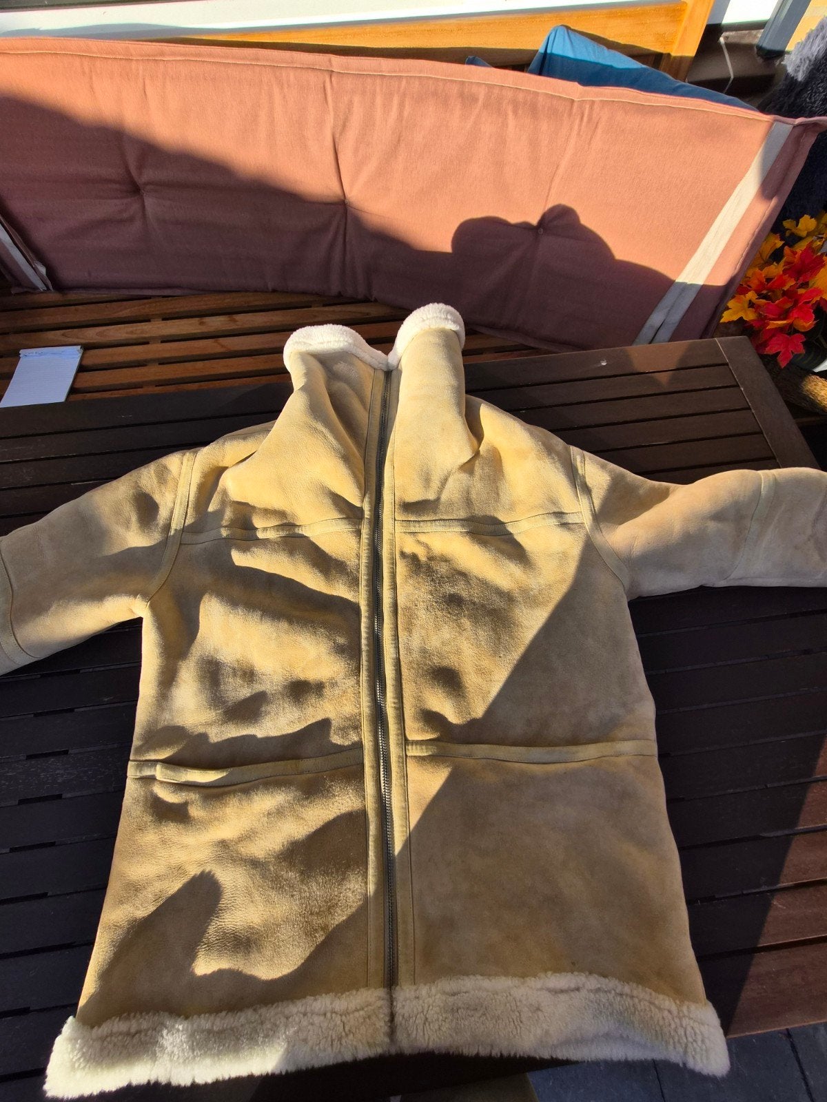 Lammy coat merk Halfmen Italy naturel., Ophalen of Verzenden, Gedragen, Halfmen  Italy
