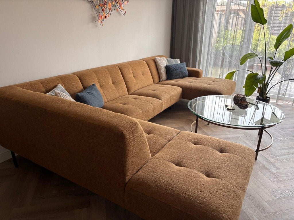 Te koop Montel bank, Ophalen, Hoekbank, 75 tot 100 cm, Zo goed als nieuw