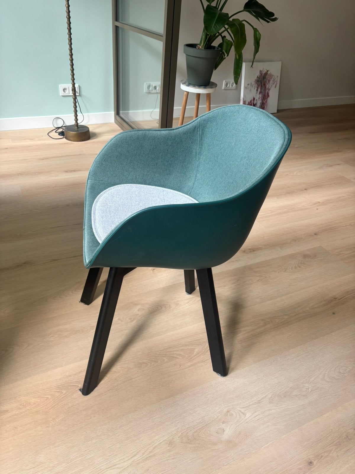 6x eetkamerstoel / kuipstoelen groen, Huis en Inrichting, Stoelen, Ophalen, Zo goed als nieuw, Grijs, Vijf, Zes of meer stoelen