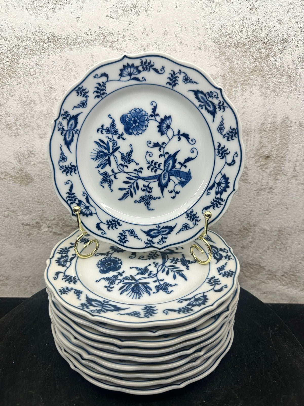 10x Vintage Blue Danube Gebaks-/Broodbordjes – Puntgaaf!, Verzenden