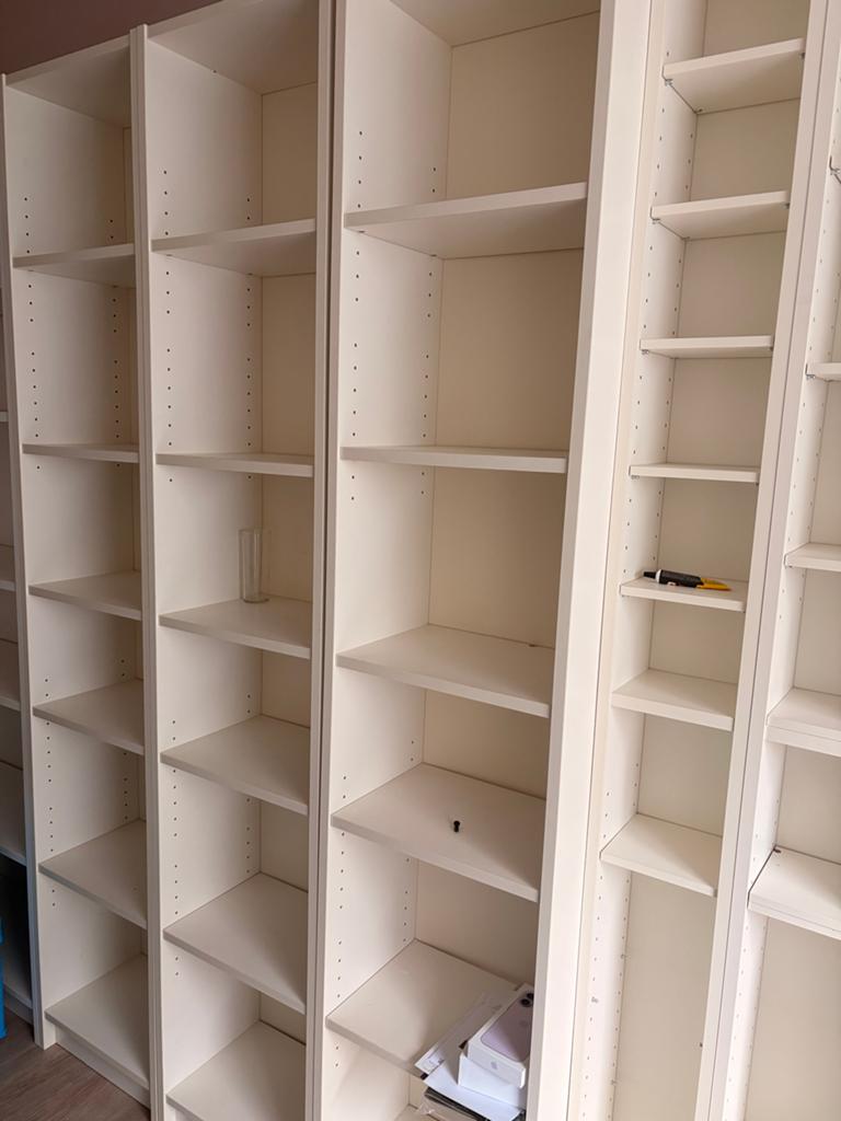 3x IKEA Billy Boekenkast & 2x Benno CD Kast - Gebruikt, Ophalen, Met plank(en), Minder dan 50 cm, Gebruikt