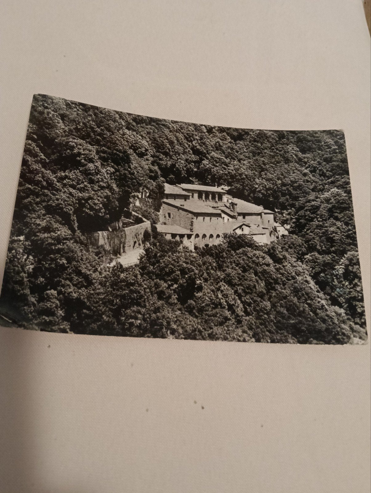 Oude foto Assisi, Eremo delle Carceri (m. 791) - Panorama, Gebruikt, Foto, Ophalen of Verzenden, Gebouw