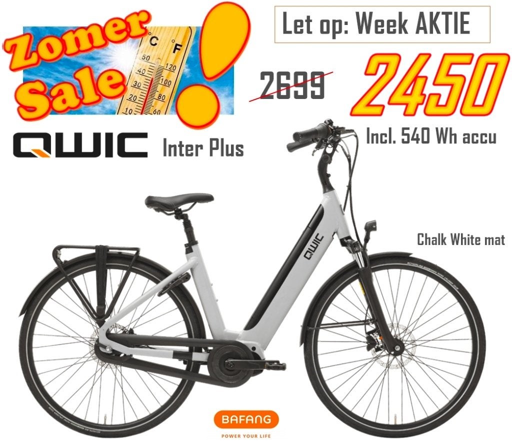 ZOMERSALE: Nieuwe Qwic E-Bikes nu supervoordelig !!
