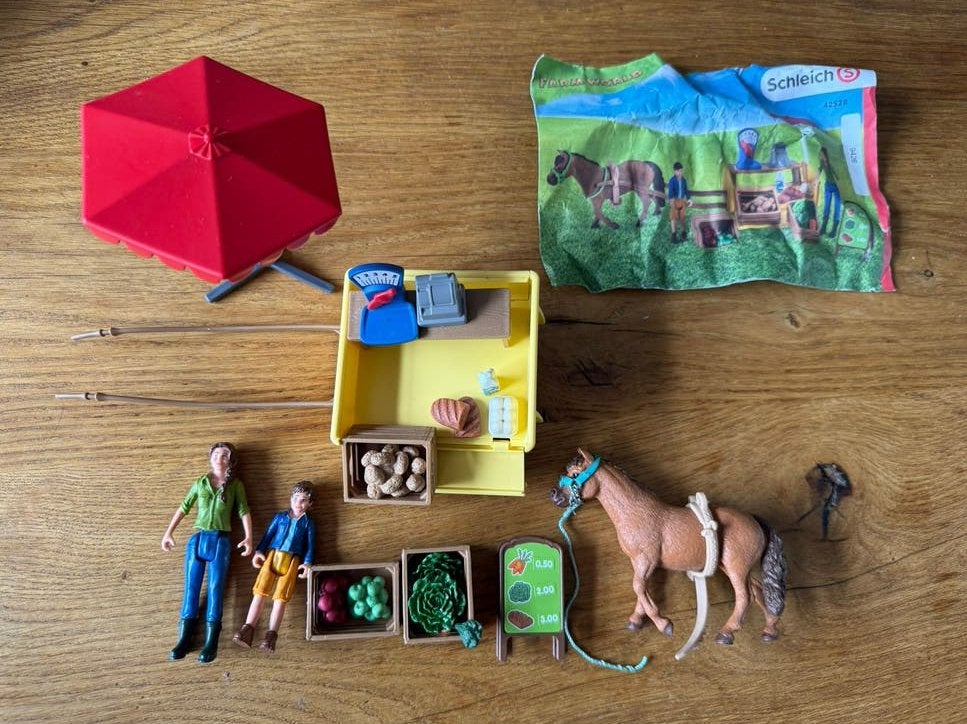 Schleich Winkeltje met Accessoires en pony, Verzamelen, Ophalen of Verzenden, Gebruikt
