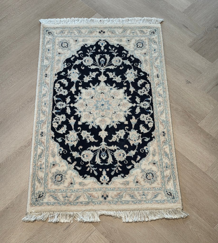 Perzisch tapijt loper Nain 100x60, 100 tot 150 cm, Perzisch, Zo goed als nieuw, 50 tot 100 cm