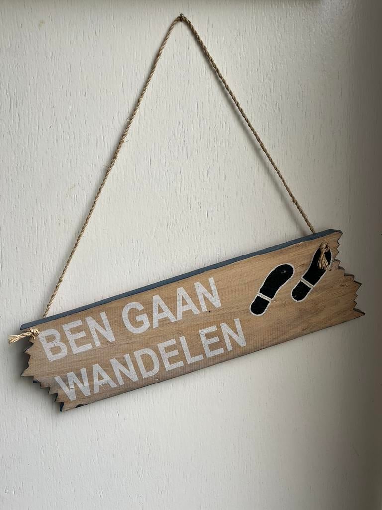 Tekst Bord wanddecoratie, Huis en Inrichting, Woonaccessoires | Tekstborden en Spreuken, Ophalen, Gebruikt