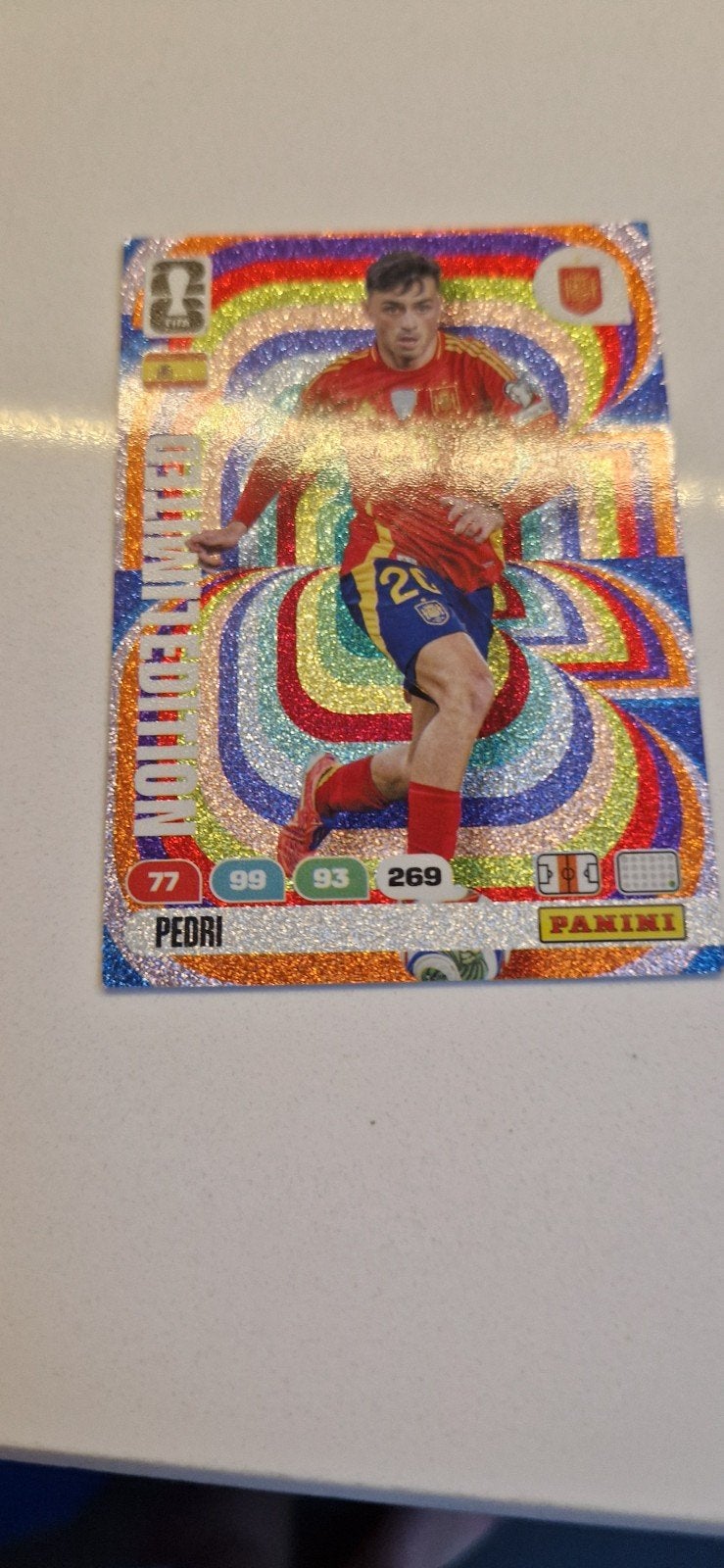 Panini FIFA World Cup 2026 Adrenaly XL Pedri Limited Edition, Ophalen of Verzenden, Zo goed als nieuw, Buitenlandse clubs, Spelerskaart