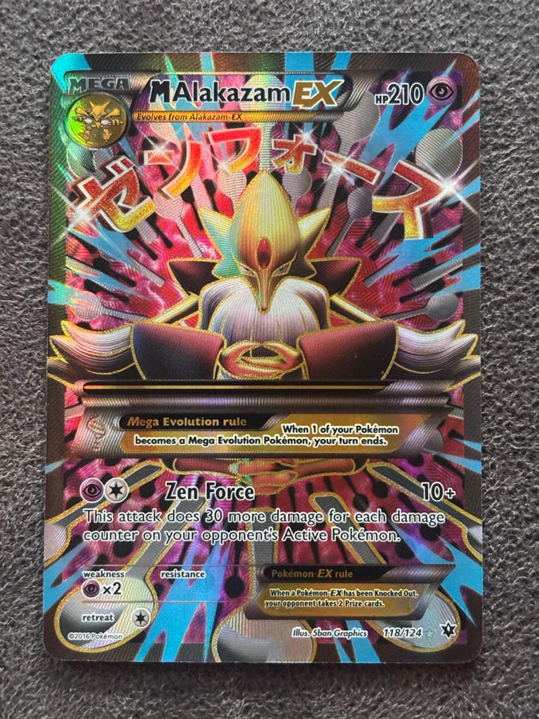 Pokémon Kaart: M Alakazam EX (118/124) - Holo, Hobby en Vrije tijd, Verzamelkaartspellen | Pokémon, Ophalen of Verzenden, Zo goed als nieuw
