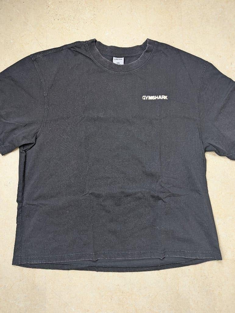 Gymshark T-shirt XXXL - Zwart met print, Fitness, Verzenden, Overige maten, Zo goed als nieuw