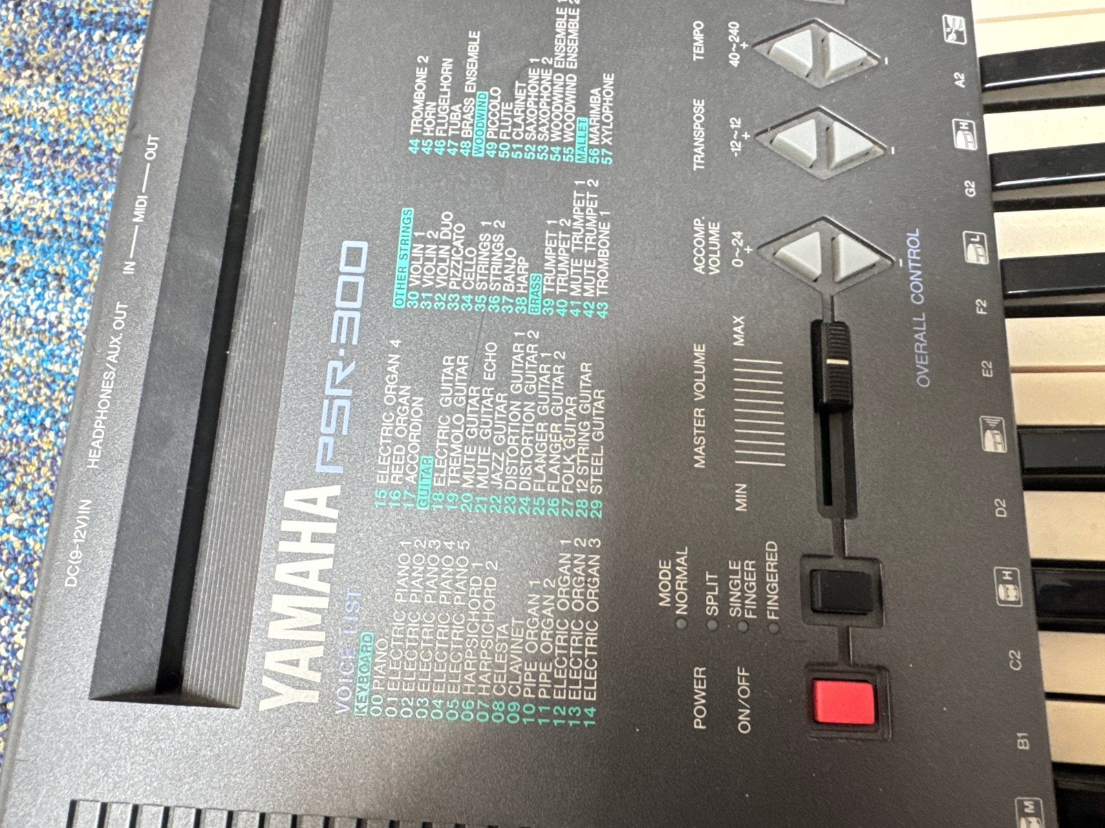 Yamaha PSR-300 electronic keyboard, Ophalen, Gebruikt, Minder dan 5 kanalen