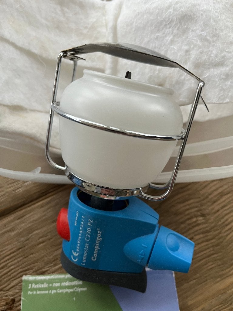 Camping gaz lamp C 270 PZ Piëzo Easy-clic gasaansluiting, Ophalen of Verzenden, Zo goed als nieuw