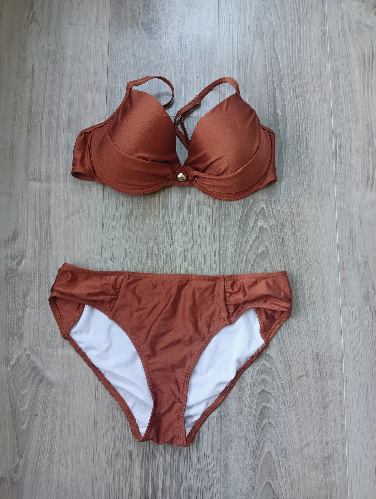 Mooie bruine bikini mt 80C/38, gevulde cups, Bruin, Ophalen of Verzenden, Onbekend, Bikini