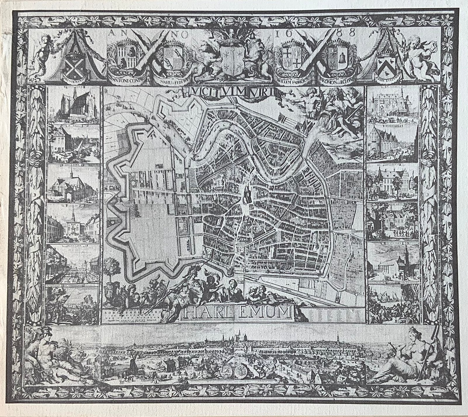 Facsimile van Haarlem 1688 van Romeyn de Hooghe, Ophalen of Verzenden