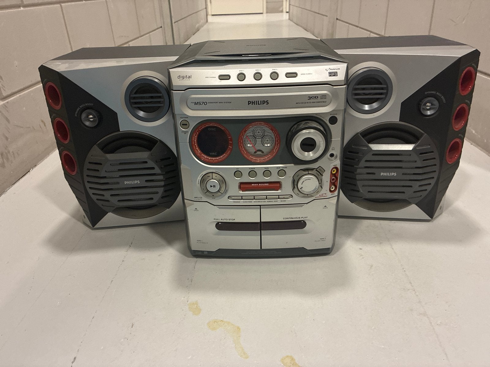 Philips FWM570 Gameport mini systeem - Kabels ontbreken, Audio, Tv en Foto, Stereo-sets, Ophalen, Philips, Gebruikt, Microset
