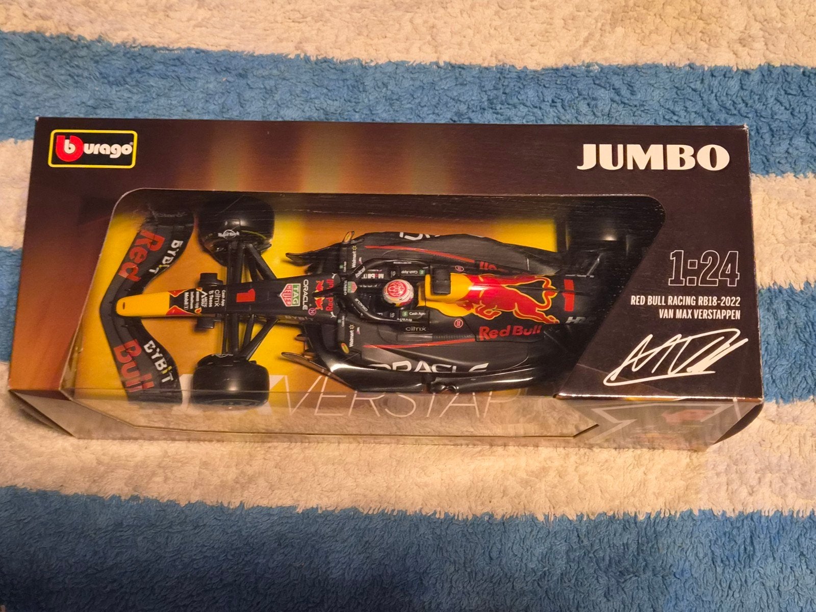 Bburago Red Bull Racing RB18 Max Verstappen 1:24, Ophalen of Verzenden, Nieuw, Auto, Overige merken