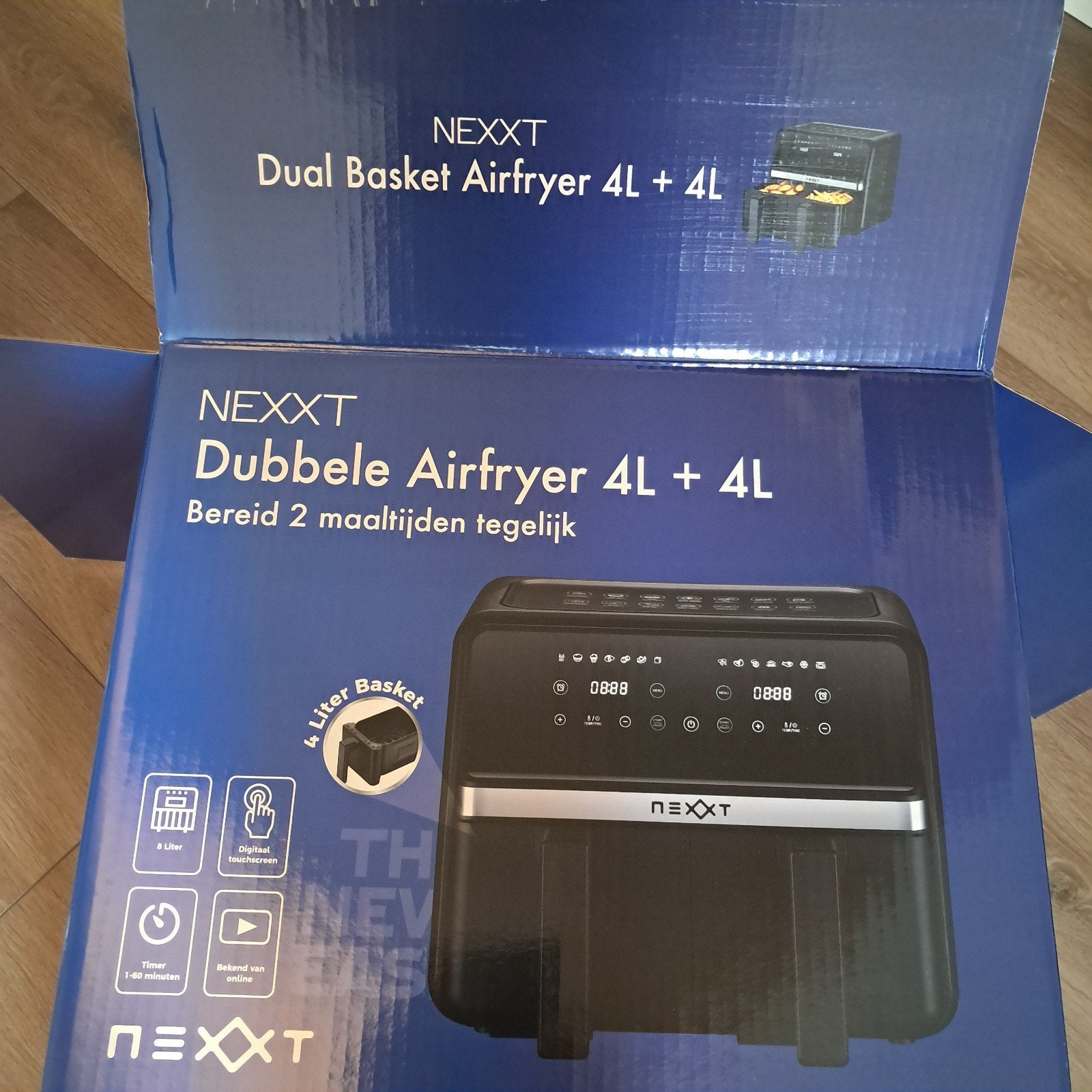 NEXXT Dubbele Airfryer 4L + 4L - Zo goed als nieuw
