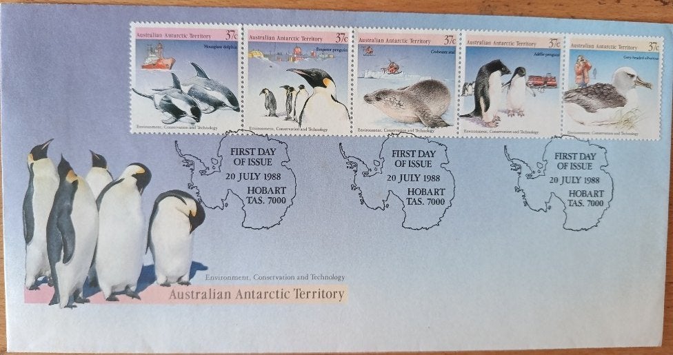 Australische Antarctische Gebied Eerste Dag Uitgifte 1988, Verzenden, Gestempeld