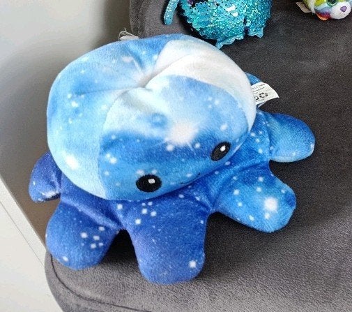Mood knuffel omkeerbaar inktvis octopus blauw, Kinderen en Baby's, Speelgoed | Knuffels en Pluche, Overige karakters, Overige typen