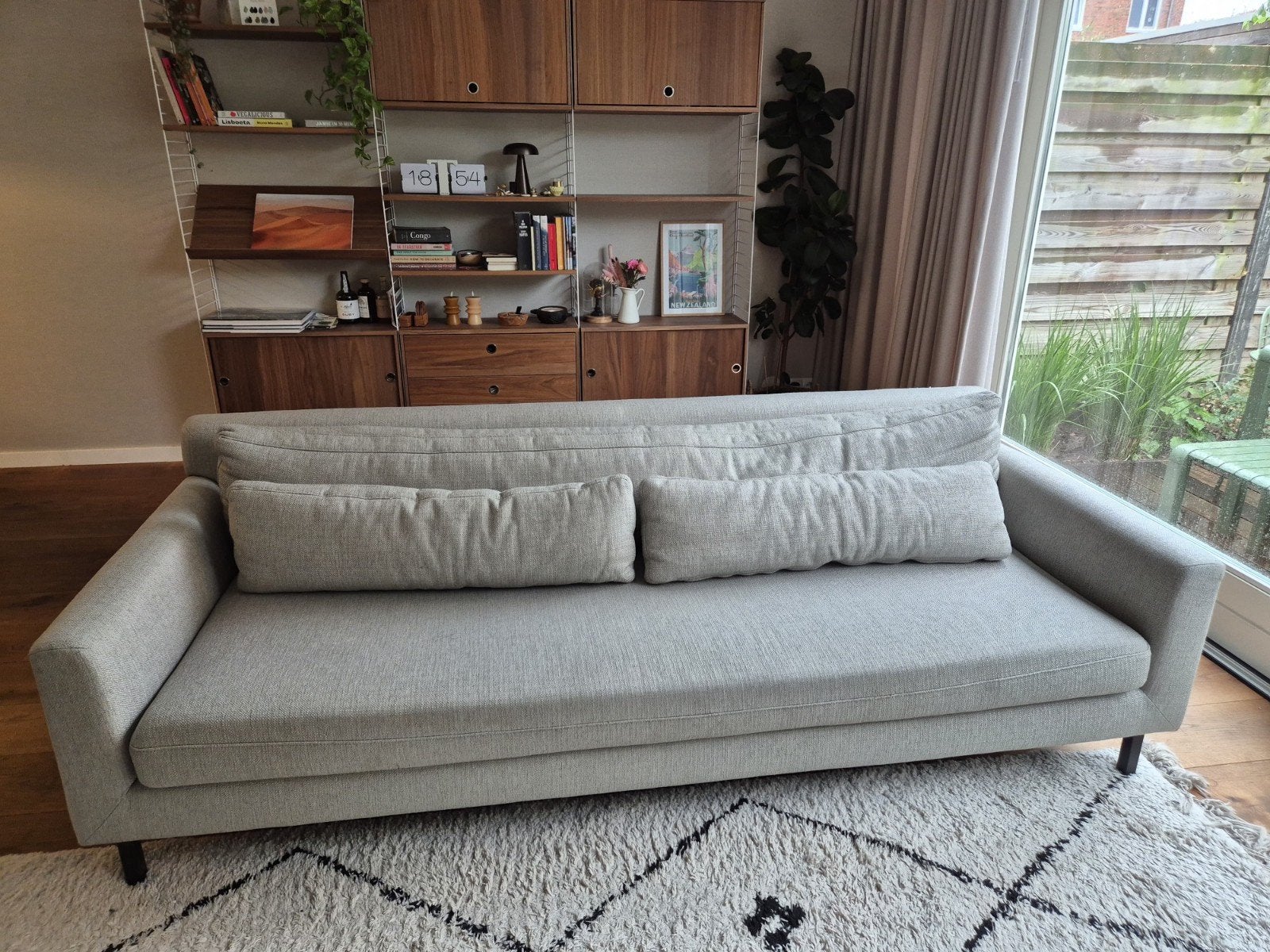 Woood bank Nienke ZGAN, Ophalen, Driepersoons, 75 tot 100 cm, Zo goed als nieuw