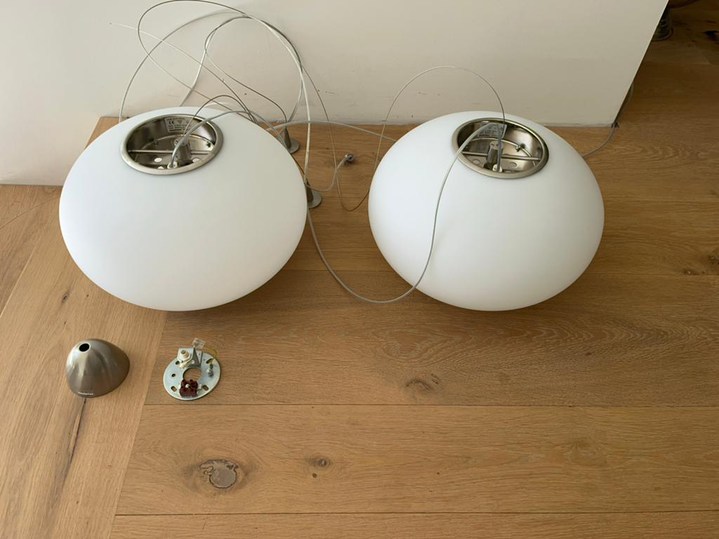 Prandina Zero S5/SL5 designlampen - Italiaans design, Huis en Inrichting, Lampen | Hanglampen, Ophalen, Gebruikt, Glas, Minder dan 50 cm