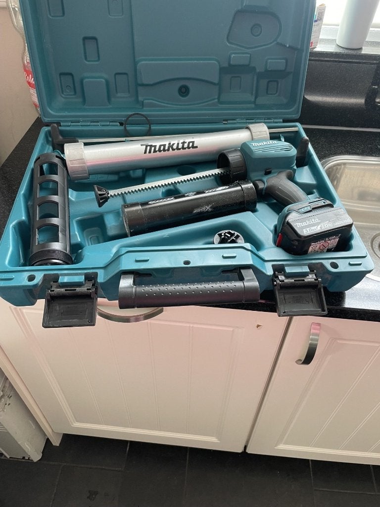 Makita DCG Accu kitspuit zeer weinig gebruikt!., Ophalen, Gebruikt
