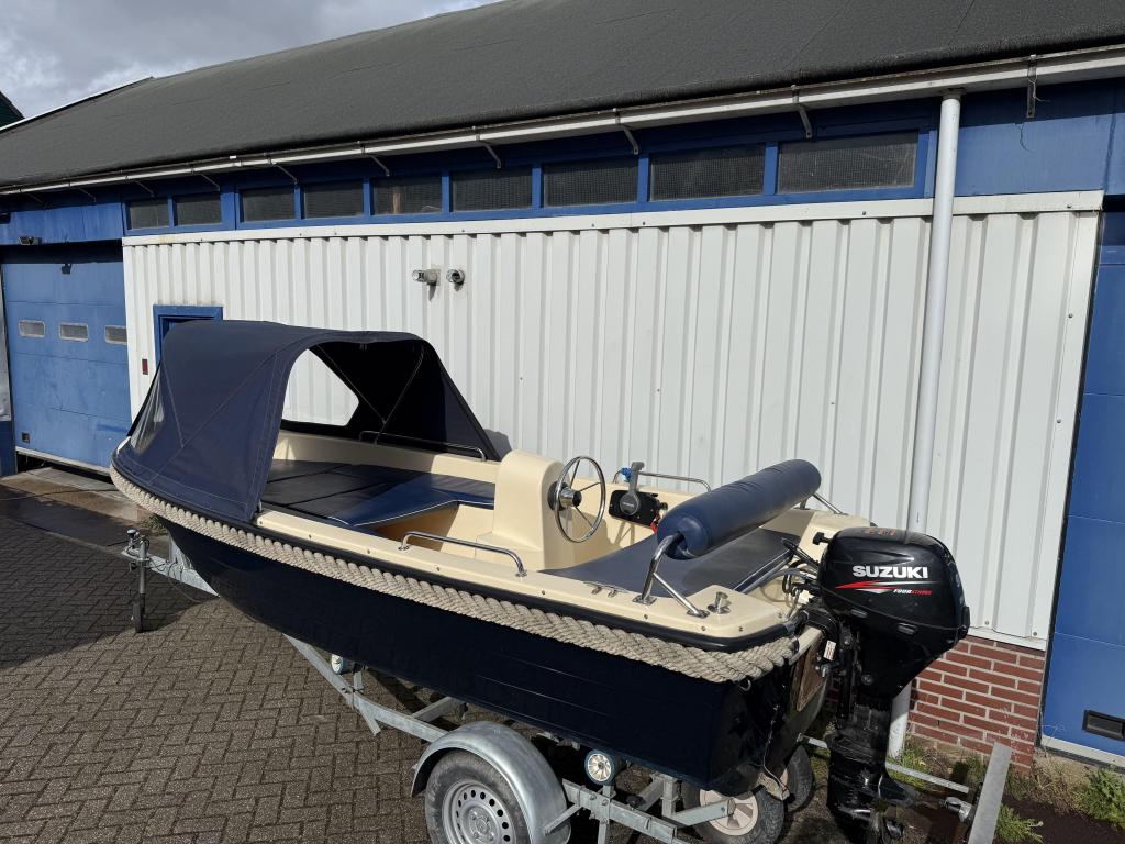 Prachtige Kruger 470 sloep buiskap Suzuki 9,9 pk Vaarklaar, Watersport en Boten, Sloepen, Niet ingevuld, 5 m, Niet ingevuld, Overige merken