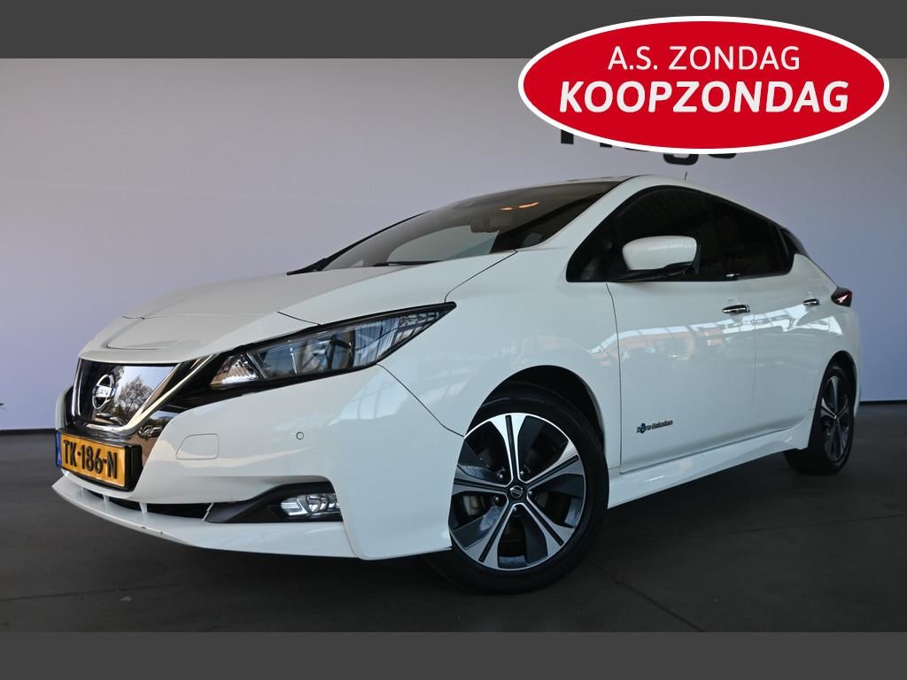 Nissan Leaf N-Connecta 40 kWh Automaat Navigatie Stoelverwar, Auto's, Nissan, Stof, Gebruikt, Wit, Origineel Nederlands