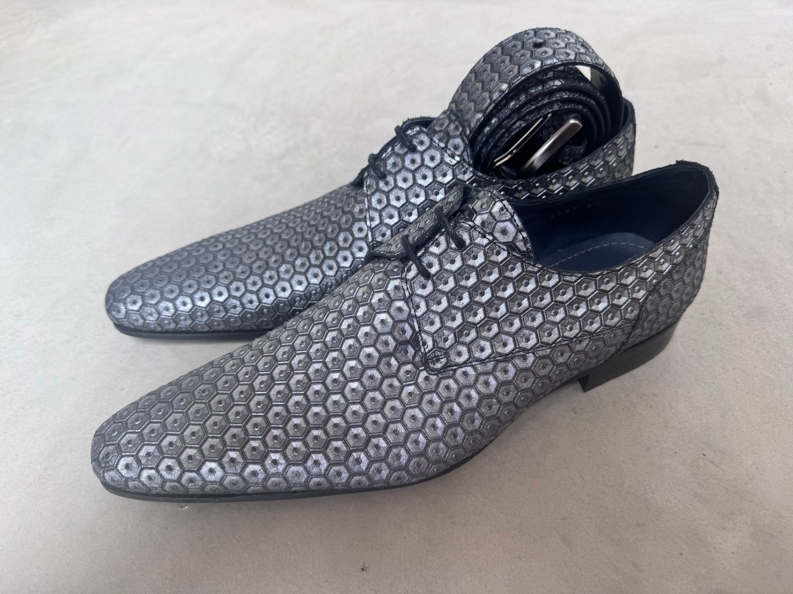 Mascolori Nette Schoenen met Riem - Zilver/Zwart, Kleding | Heren, Schoenen, Ophalen of Verzenden, Zo goed als nieuw, Overige kleuren