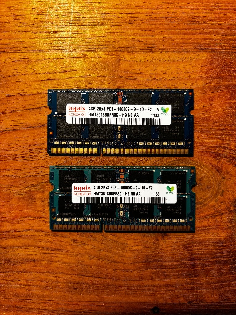 Originele 8 Gb geheugen set voor iMac 2010/2011 of 2009, 8 GB, DDR3, Ophalen of Verzenden, Zo goed als nieuw