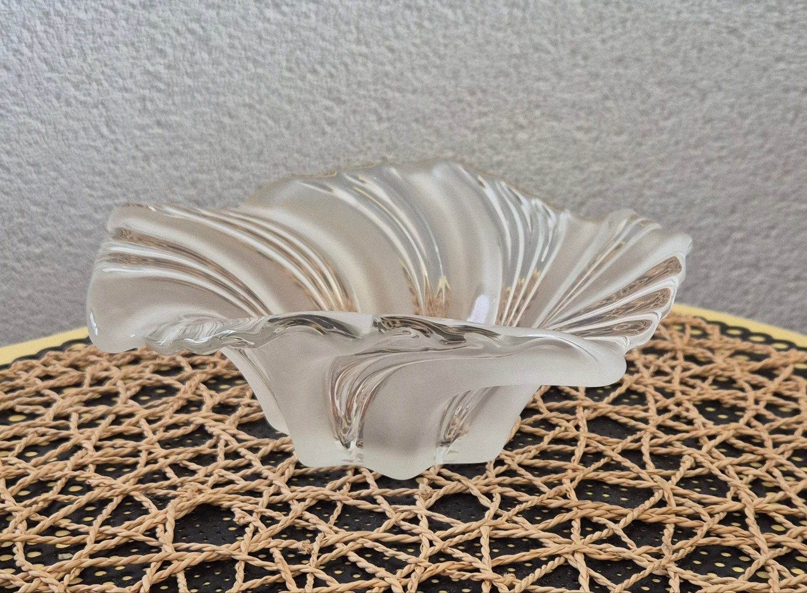Zeldzame Vintage kristallen schaal van Walther Glas, Ophalen of Verzenden