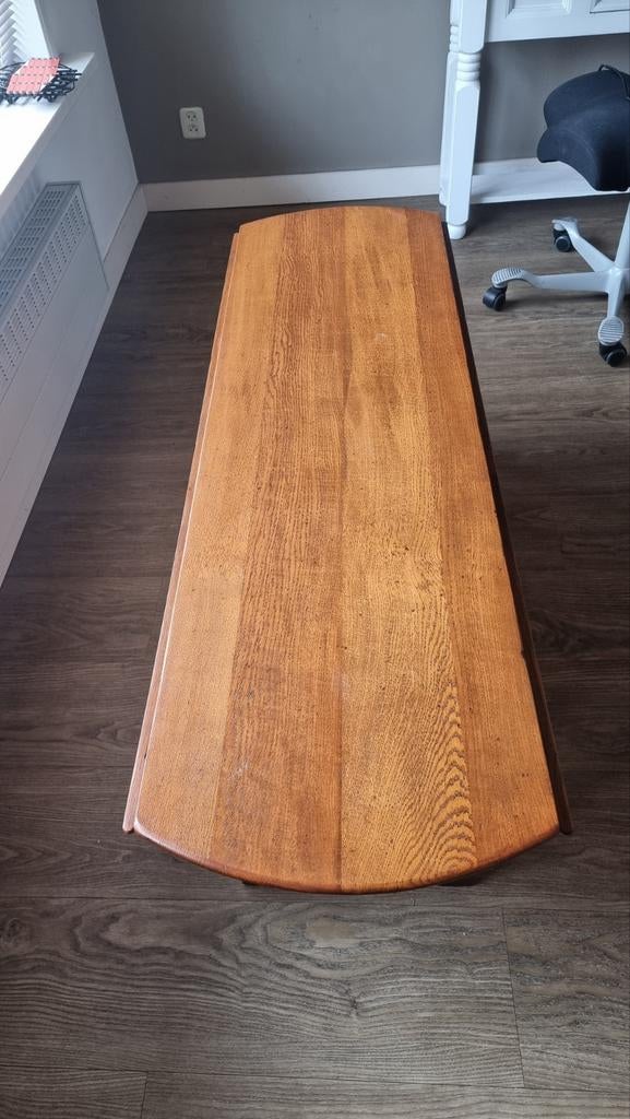 Vintage eikenhouten gateleg tafel, inklapbaar, Antiek en Kunst, Antiek | Meubels | Tafels, Ophalen