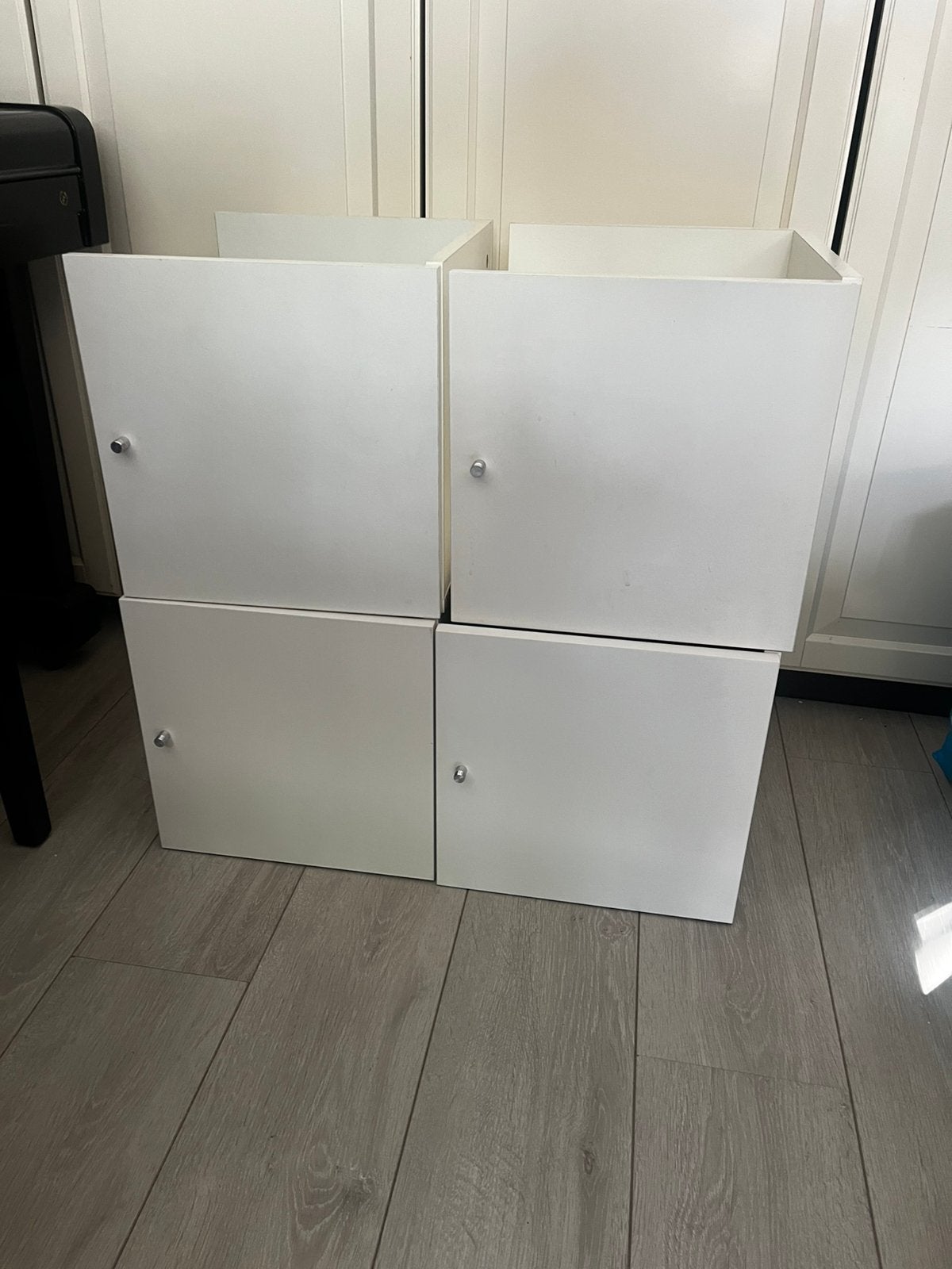 8x witte ikea kallax expedit inzet met deurtjes, Ophalen, Zo goed als nieuw
