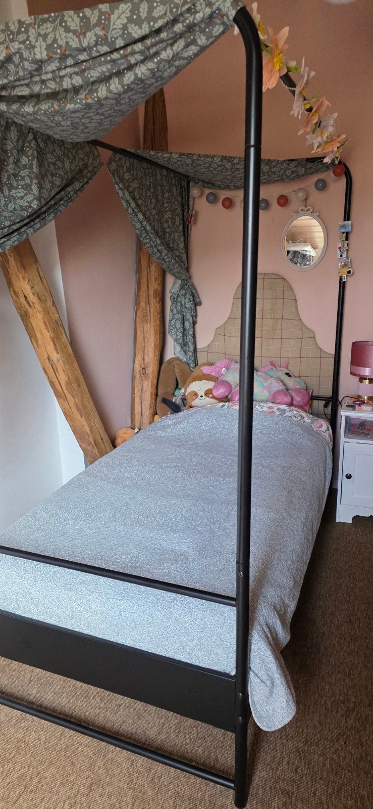 Hemelbed Bunk 90 x 200cm VT Wonen, Ophalen, Gebruikt, 90 cm, Eenpersoons