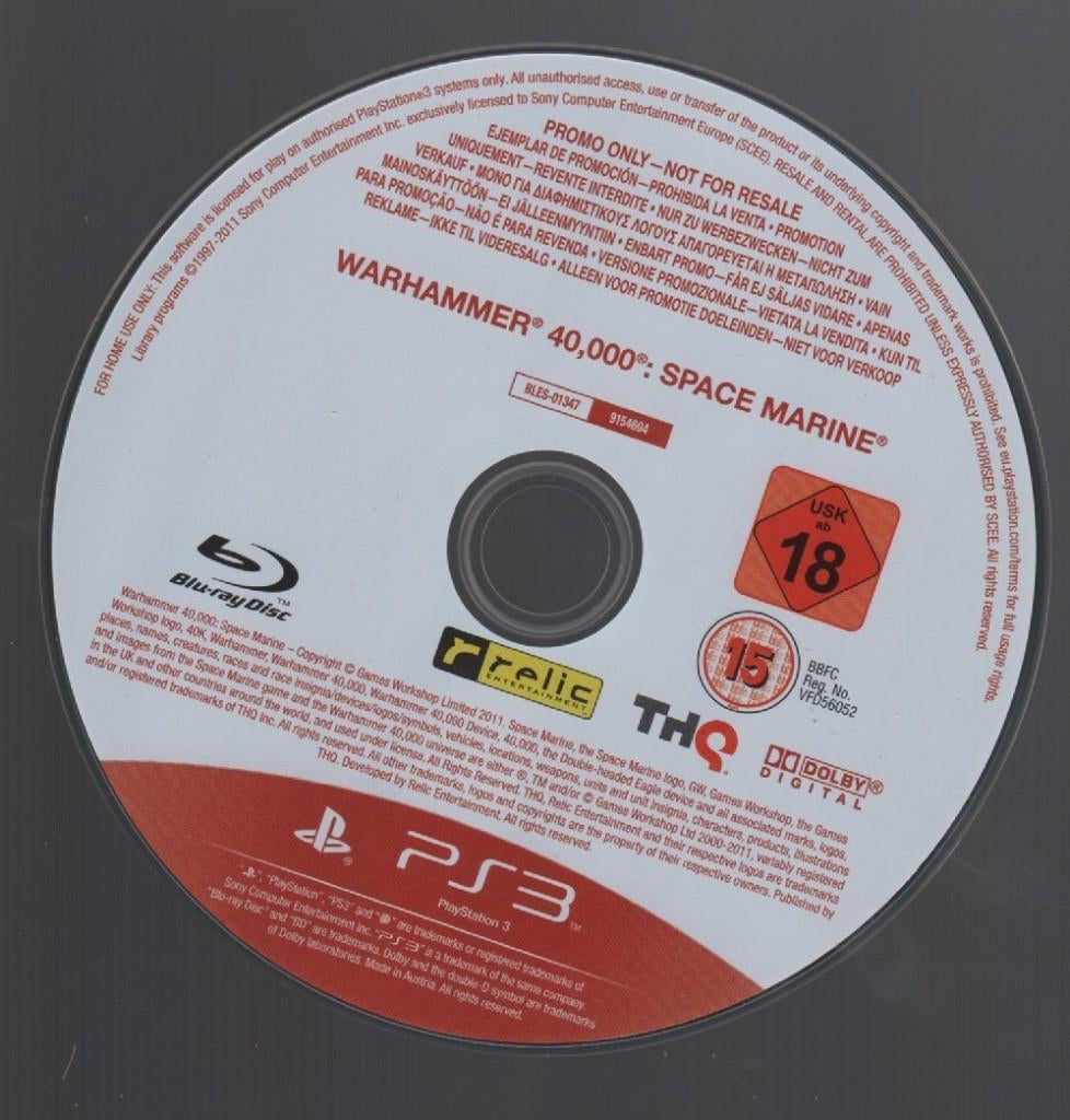 warhammer 40000 space marine promo ps3, Avontuur en Actie, Vanaf 18 jaar, 1 speler, Ophalen of Verzenden