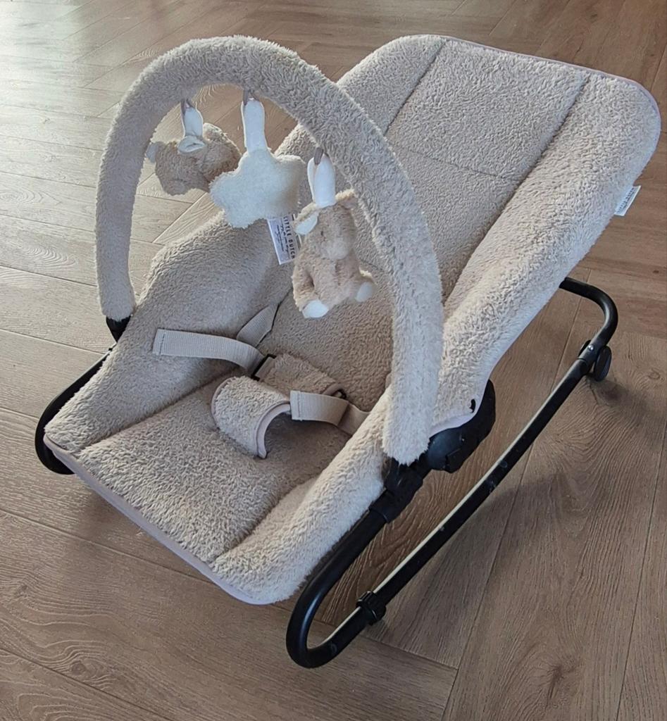 Little Dutch Wipstoel Beige incl. Speelboog en Zitverkleiner, Kinderen en Baby's, Wipstoeltjes, Ophalen of Verzenden, Zo goed als nieuw