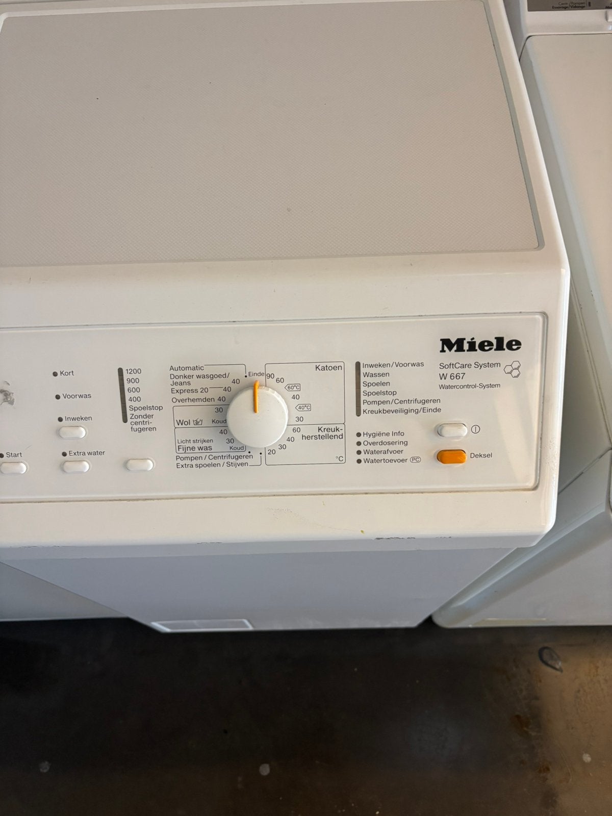 Wasmachine bovenlader MIELE, Witgoed en Apparatuur, Wasmachines, Refurbished, Bovenlader, 4 tot 6 kg, 85 tot 90 cm, 1200 tot 1600 toeren
