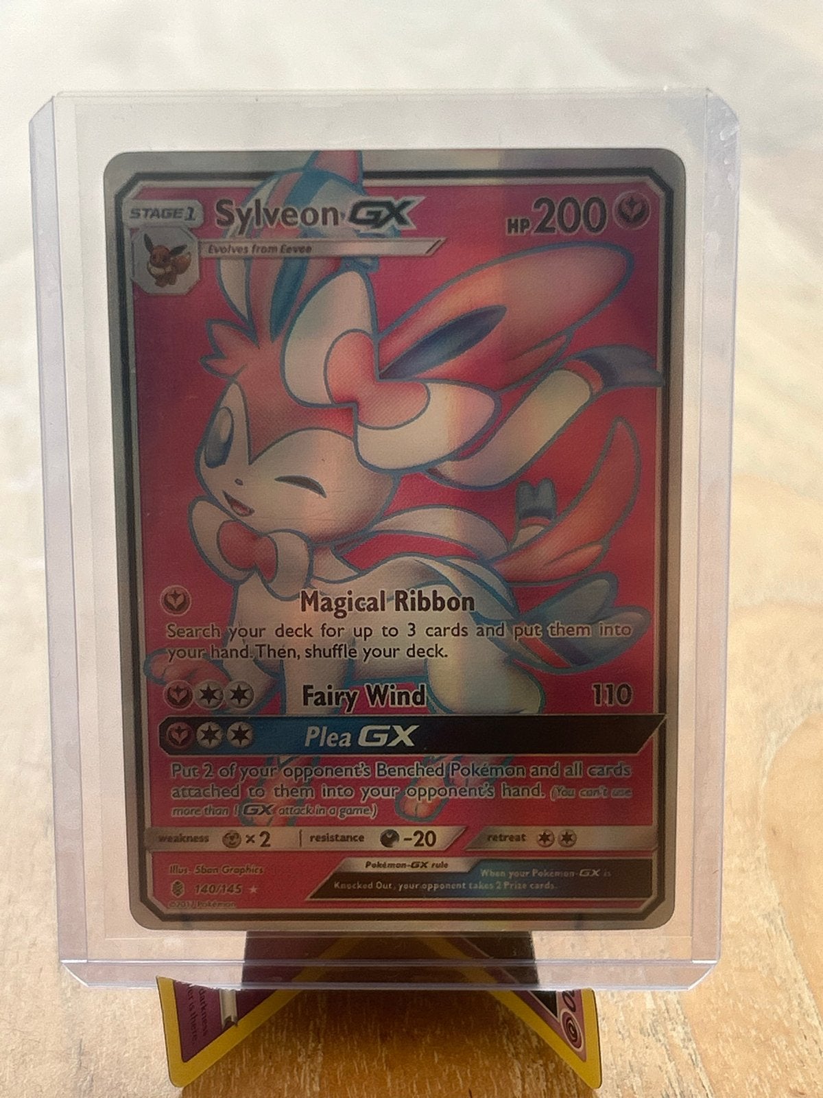 Sylveon GX Pokémon kaart - Zo goed als nieuw, Ophalen of Verzenden, Zo goed als nieuw, Losse kaart